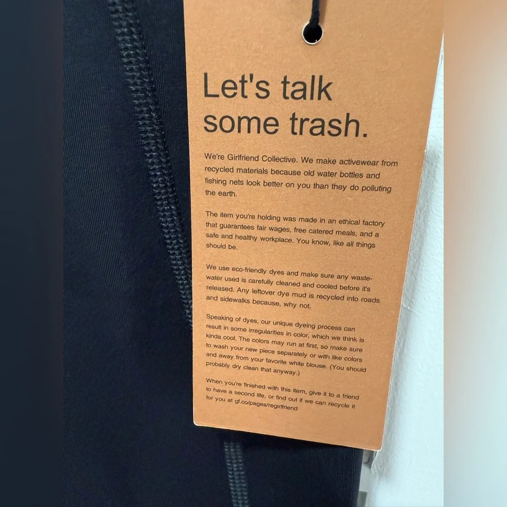 NWT GIRLFRIEND COLLECTIVE Black High-Rise Bike Short - Picture 5 of 10